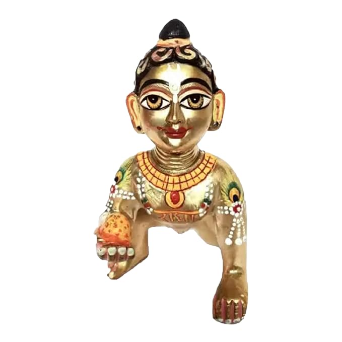 Radhika Poojan Bhandar Ashtadhatu-Brass Laddu Gopal